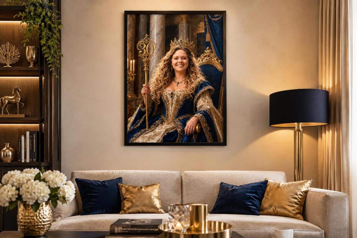 Personalizowany Plakat Królowa na 30 Urodziny | Portret ze Zdjęcia 31445 - zdjęcie 4