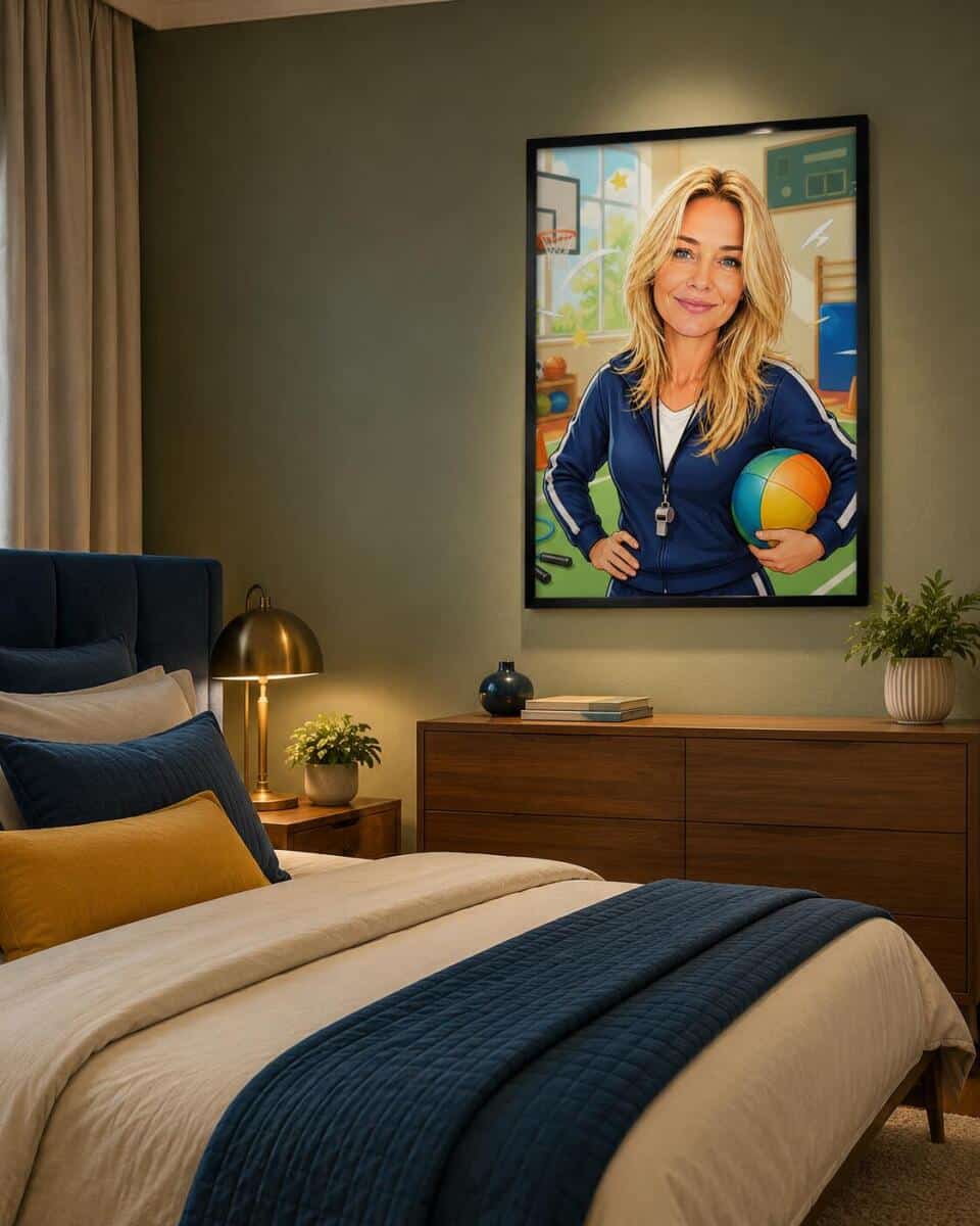 Personalizowany plakat dla nauczyciela WF na Dzień Nauczyciela | Sportowy portret ze zdjęcia 31479 - zdjęcie 7