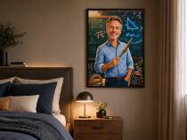 Personalizowany plakat dla nauczyciela matematyki na Dzień Nauczyciela | Portret ze zdjęcia 31476 - miniaturka 4