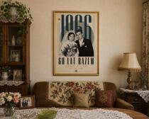 Prezent na 60. Rocznicę Ślubu- Plakat ze zdjęcia Retro | Diamentowe Gody 31916 - miniaturka 3