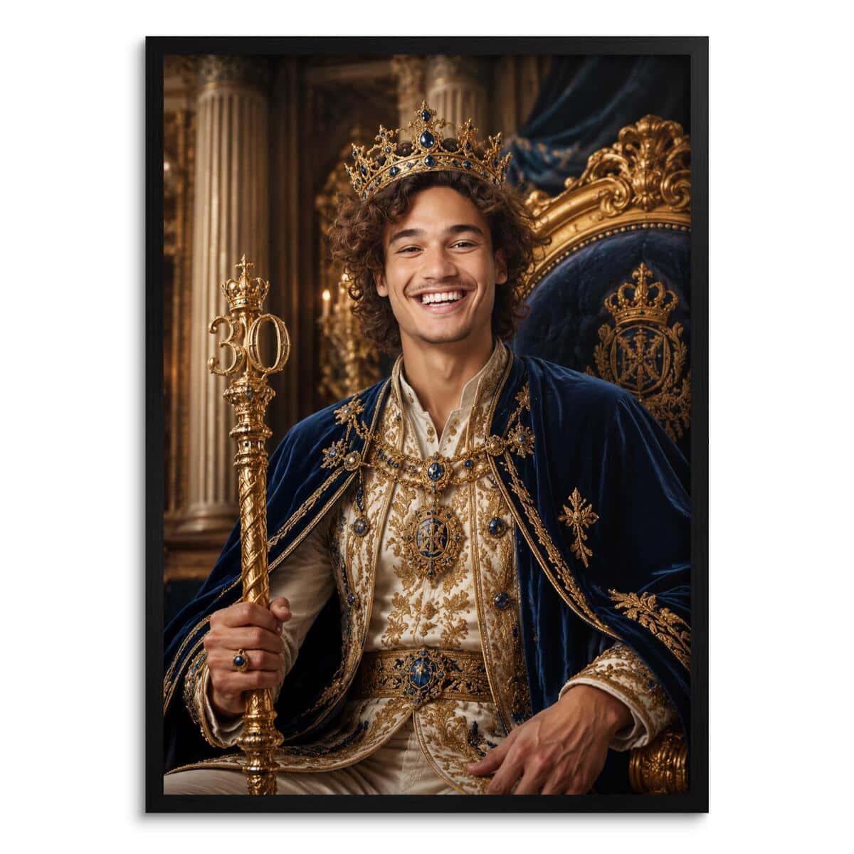 Personalizowany Plakat Król na 30 Urodziny | Portret ze Zdjęcia 31438
