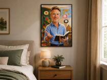 Personalizowany plakat dla nauczyciela języka niemieckiego na Dzień Nauczyciela | Portret ze zdjęcia 31474 - miniaturka 5