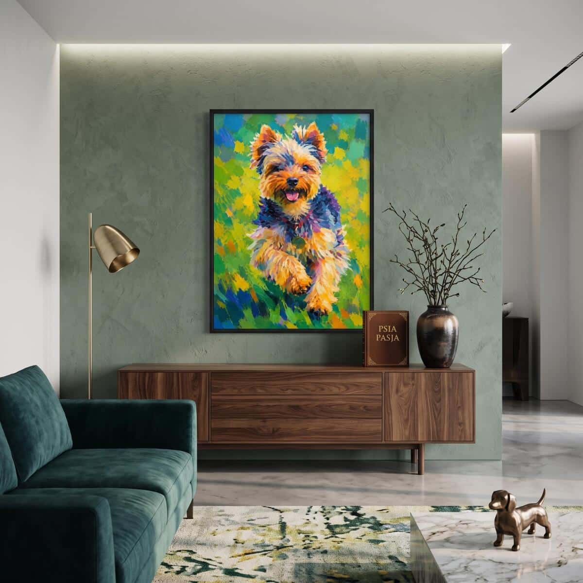 Artystyczny Obraz ze Zdjęcia Pupila Pies | Plakat Kolorowy Impresjonizm 31383 - zdjęcie 3
