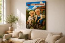 Prezent na 35 rocznicę ślubu z Twojego zdjęcia – Karykatura anime retro 83012 - miniaturka 2