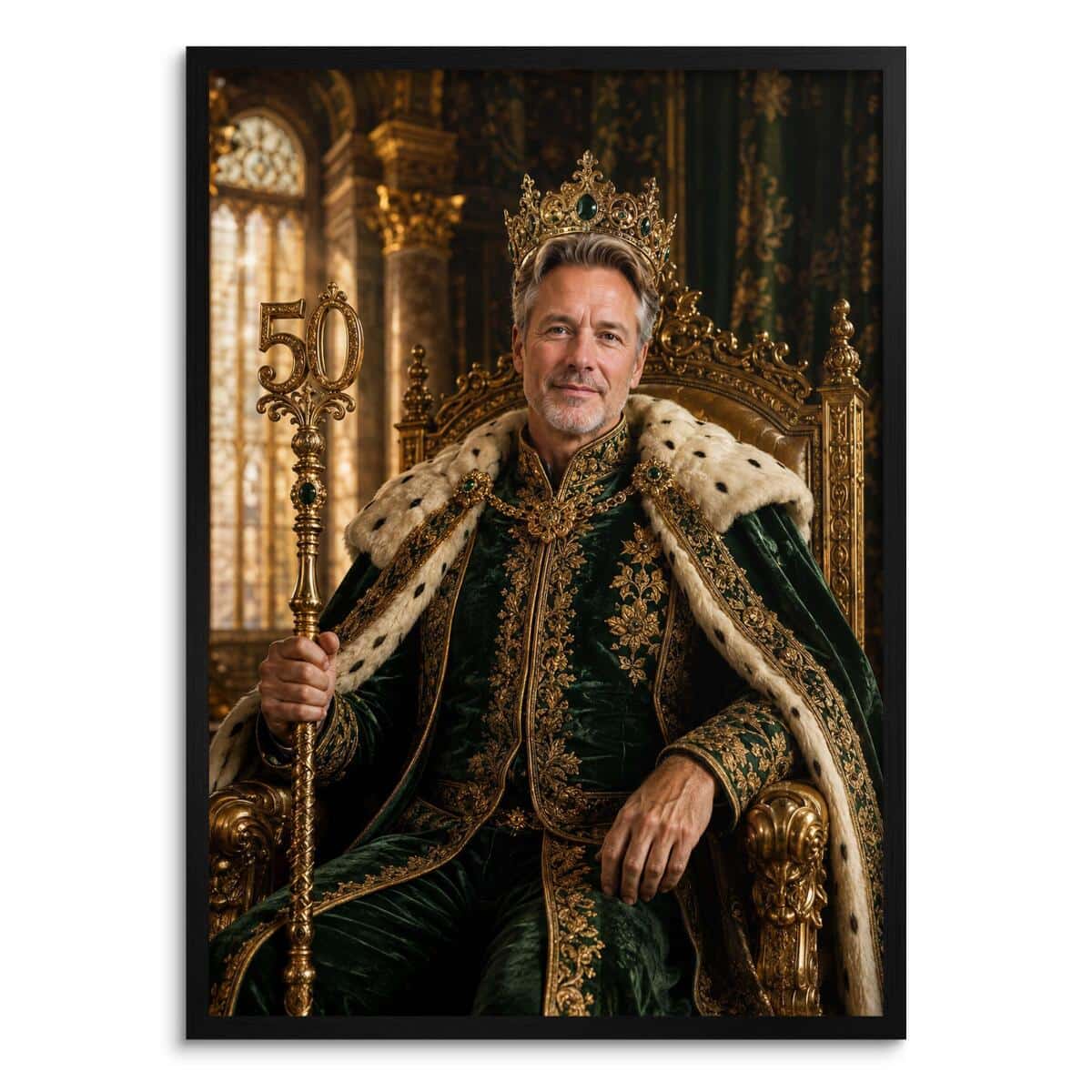 Personalizowany Plakat Król na 50 Urodziny | Portret ze Zdjęcia 31440