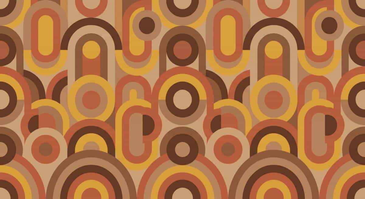 Fototapeta do Salonu Mid-Century Retro | Geometryczny Wzór Łuków 31247 - zdjęcie 4