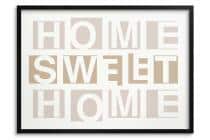 Plakat na Ścianę- Home Sweet Home Beżowy | Przytulna Dekoracja do Przedpokoju 31408 - miniaturka 1