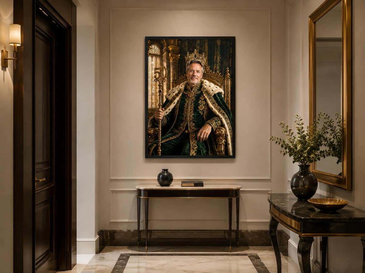 Personalizowany Plakat Król na 50 Urodziny | Portret ze Zdjęcia 31440 - zdjęcie 4