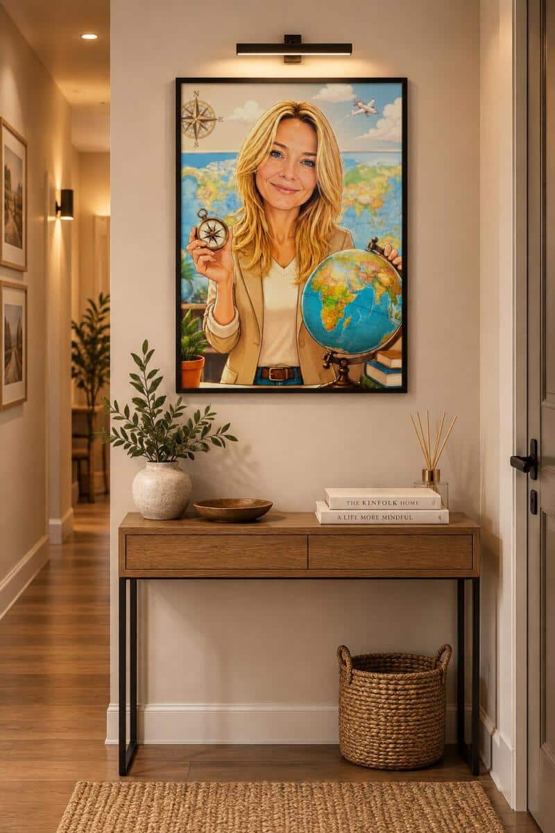 Personalizowany plakat dla nauczyciela geografii na Dzień Nauczyciela | Globus i kompas 31468 - zdjęcie 7