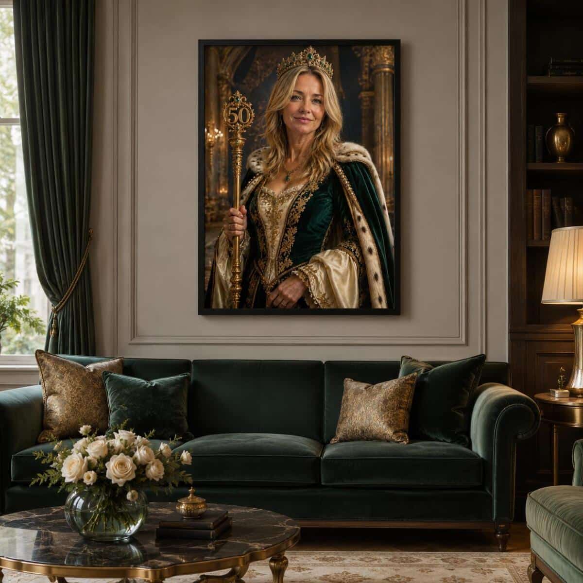 Personalizowany Plakat Królowa na 50 Urodziny | Portret ze Zdjęcia 31447 - zdjęcie 2