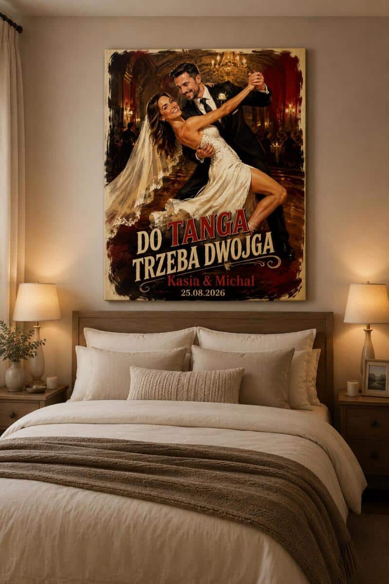 Karykatura ze zdjęcia Nowożeńcy | Prezent dla Młodej Pary na ślub 39024 - zdjęcie 2