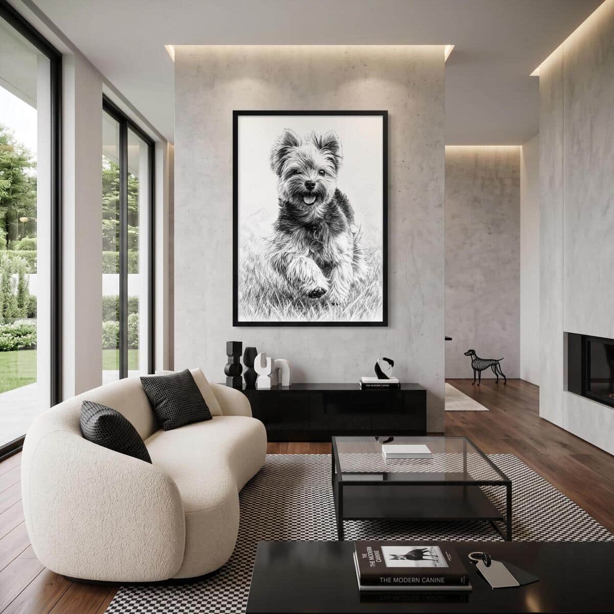 Plakat ze zdjęcia Pies Szkic | Personalizowany portret pupila ołówek 31384 - zdjęcie 3
