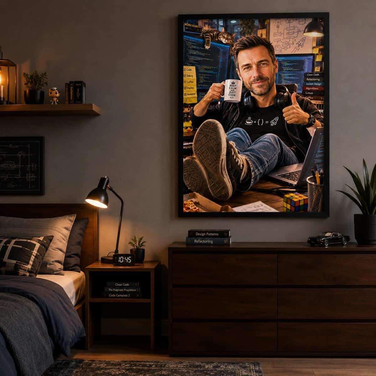 Personalizowany Plakat dla Programisty na Urodziny | Portret ze Zdjęcia 31493 - zdjęcie 3
