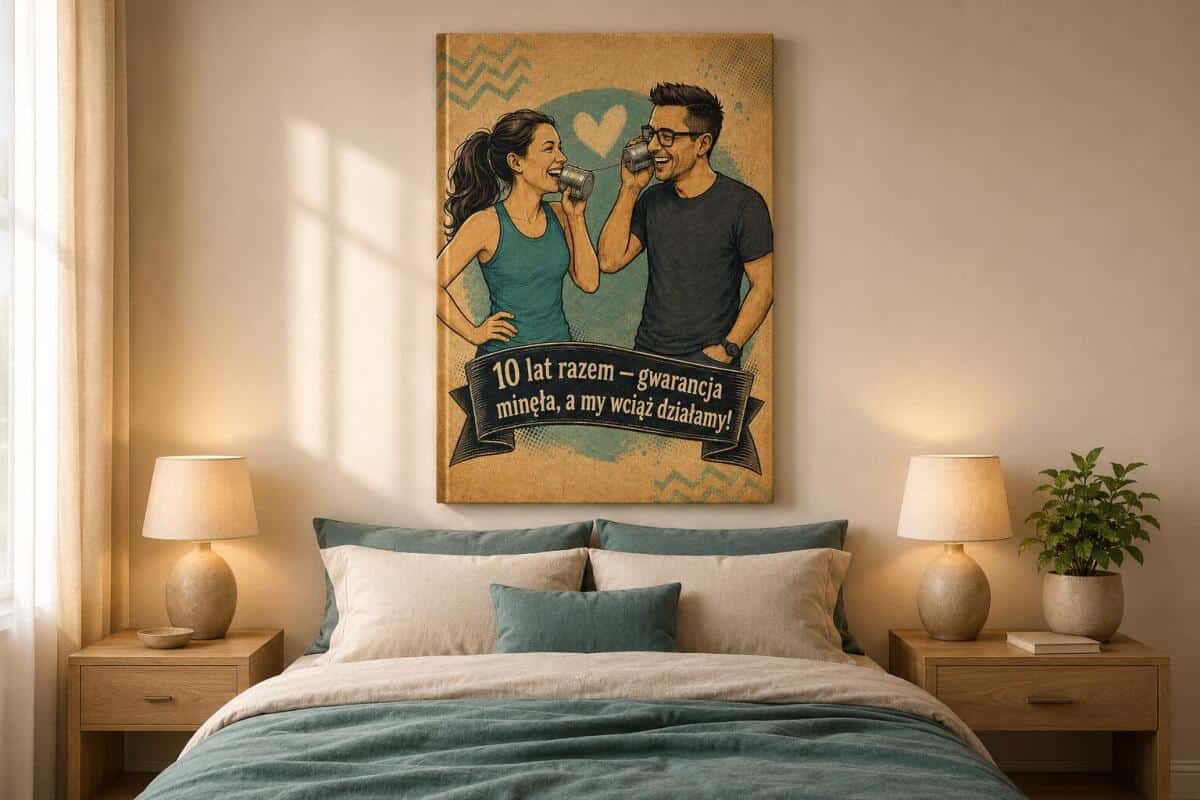 Prezent na 10 rocznicę ślubu (Cynowe Gody) – Portret z Twojego zdjęcia 83027 - zdjęcie 2