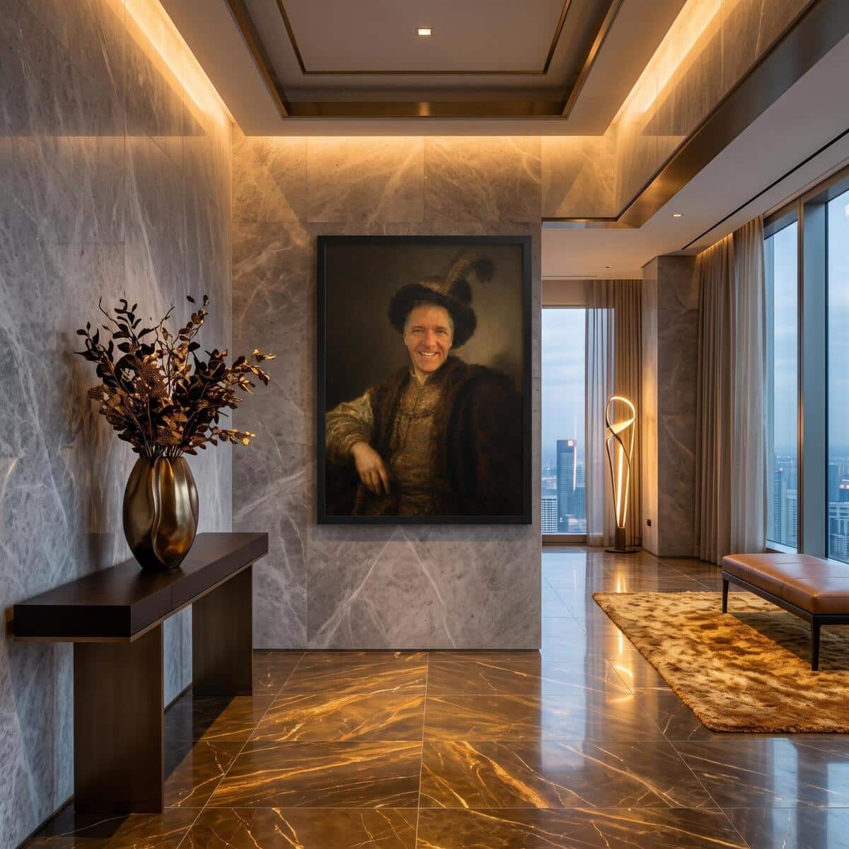 Portret Królewski ze Zdjęcia- Styl Rembrandt | Plakat Szlachecki na Ścianę 31394 - zdjęcie 2