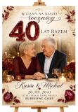 Tablica Powitalna na 40. Rocznicę Ślubu ze Zdjęciem | Rubinowe Gody 39009 - miniaturka 1
