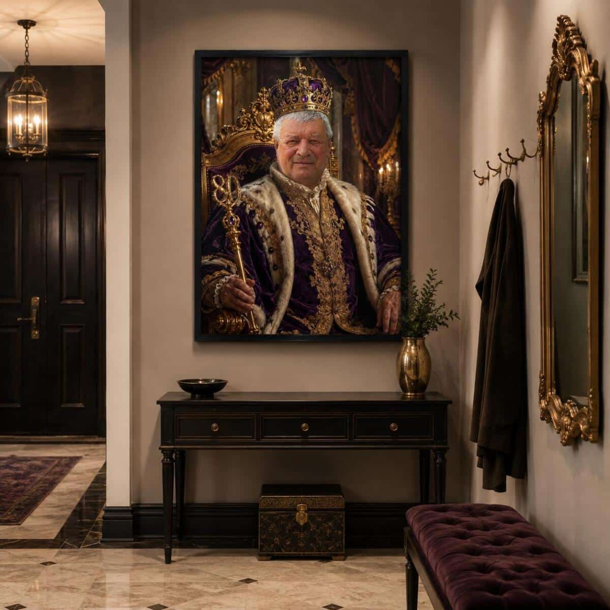 Personalizowany Plakat Król na 80 Urodziny | Portret ze Zdjęcia 31443 - zdjęcie 4