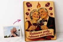 Prezent upominek na 40 rocznicę ślubu (Rubinowe Gody) Obraz z Twojego zdjęcia 83021 - miniaturka 3