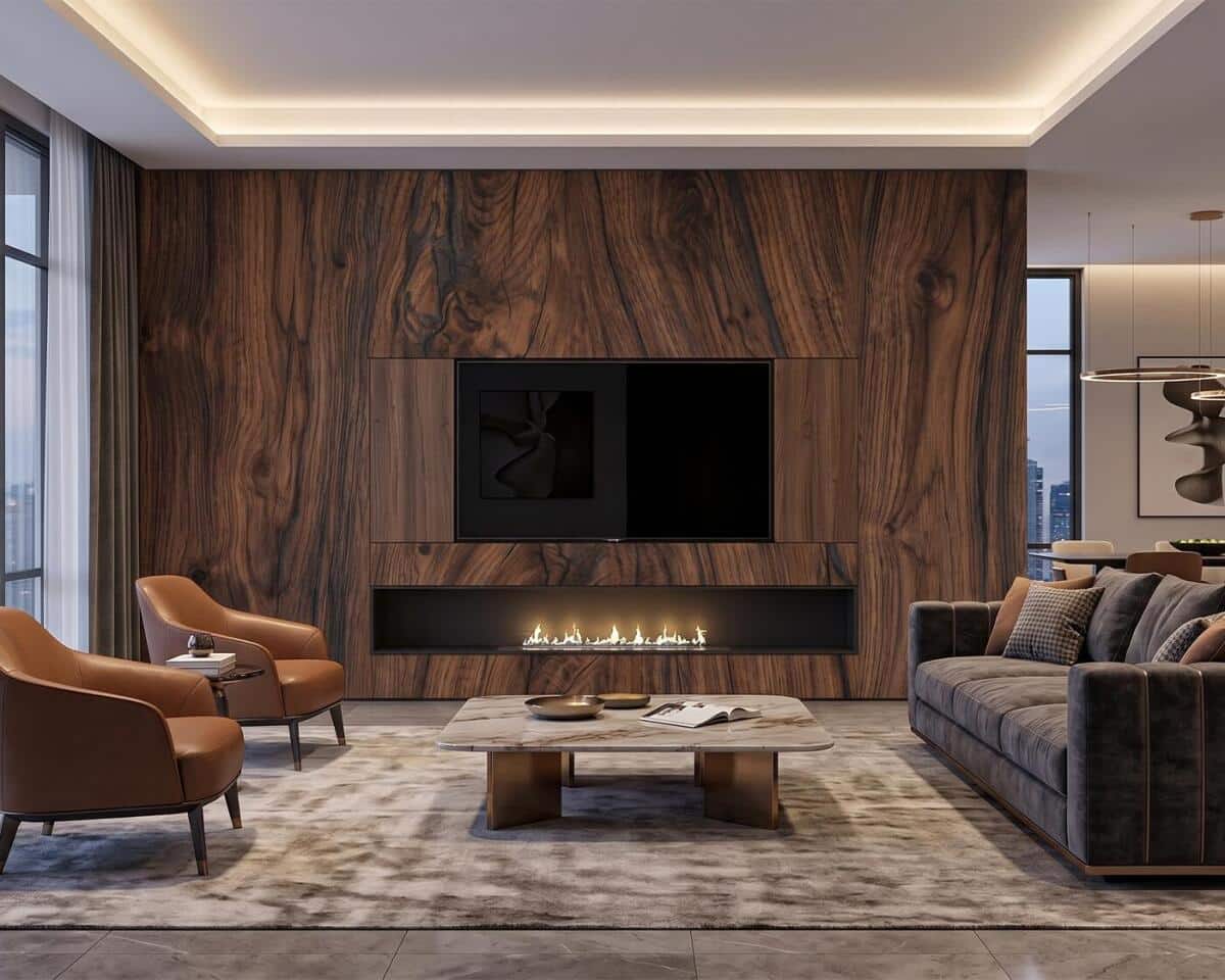 Fototapeta Naturalny Fornir Drewniany | Elegancka Ściana Loft 31254