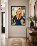 Personalizowany plakat dla nauczyciela WF na Dzień Nauczyciela | Sportowy portret ze zdjęcia 31479 - miniaturka 3