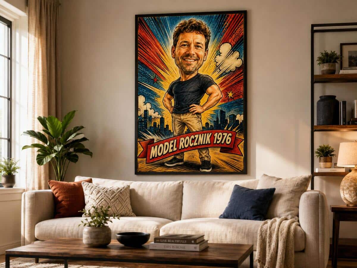 Śmieszny Plakat Urodzinowy ze Zdjęcia — Karykatura Pop-Art | Personalizowany Prezent 83086 - zdjęcie 4