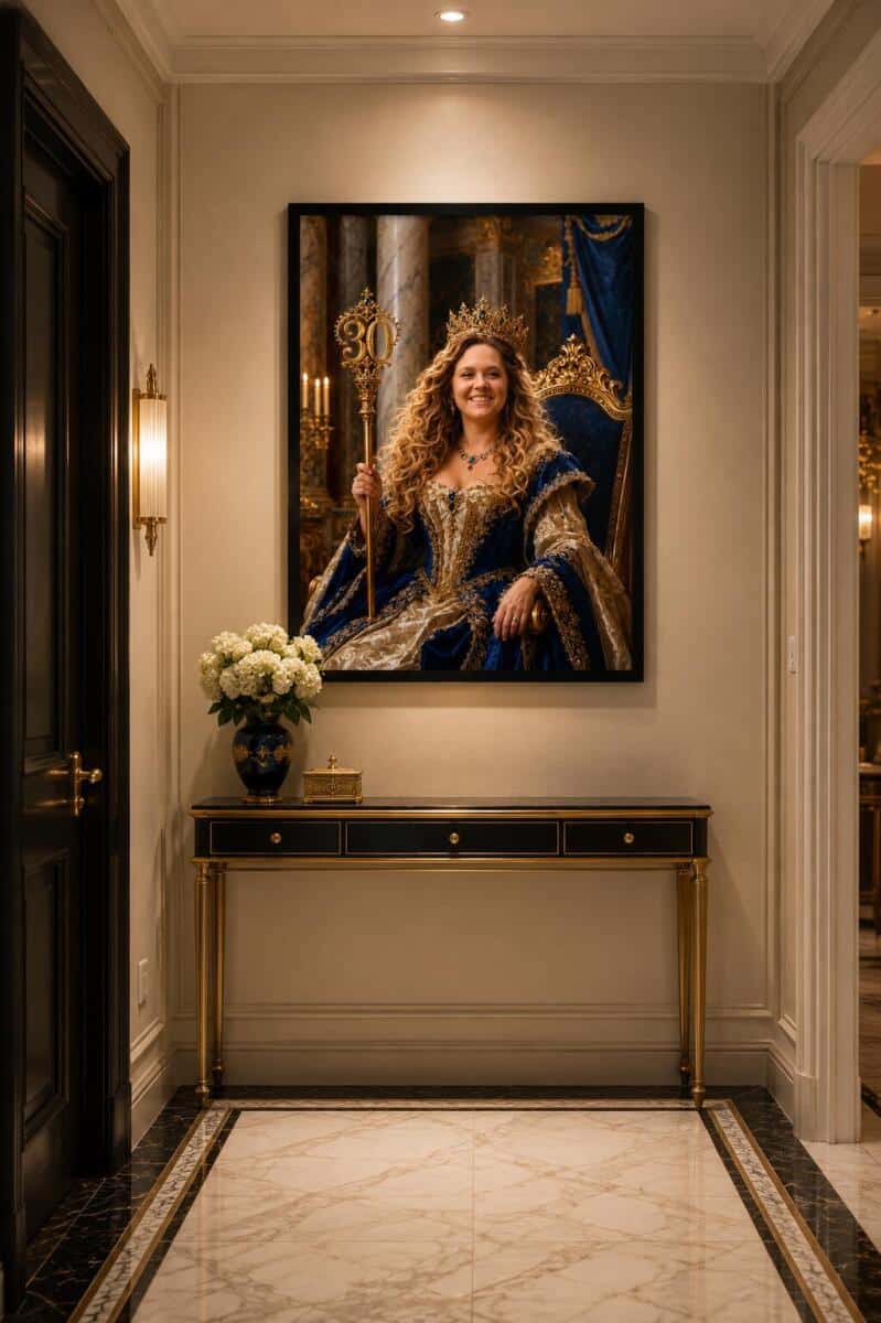 Personalizowany Plakat Królowa na 30 Urodziny | Portret ze Zdjęcia 31445 - zdjęcie 2