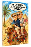Śmieszna Karykatura na 45 Rocznicę Ślubu ze Zdjęcia - Prezent na Szafirowe Gody 83096 - miniaturka 1