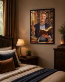 Personalizowany plakat dla nauczyciela języka polskiego na Dzień Nauczyciela | Literacki portret ze zdjęcia 31475 - miniaturka 6