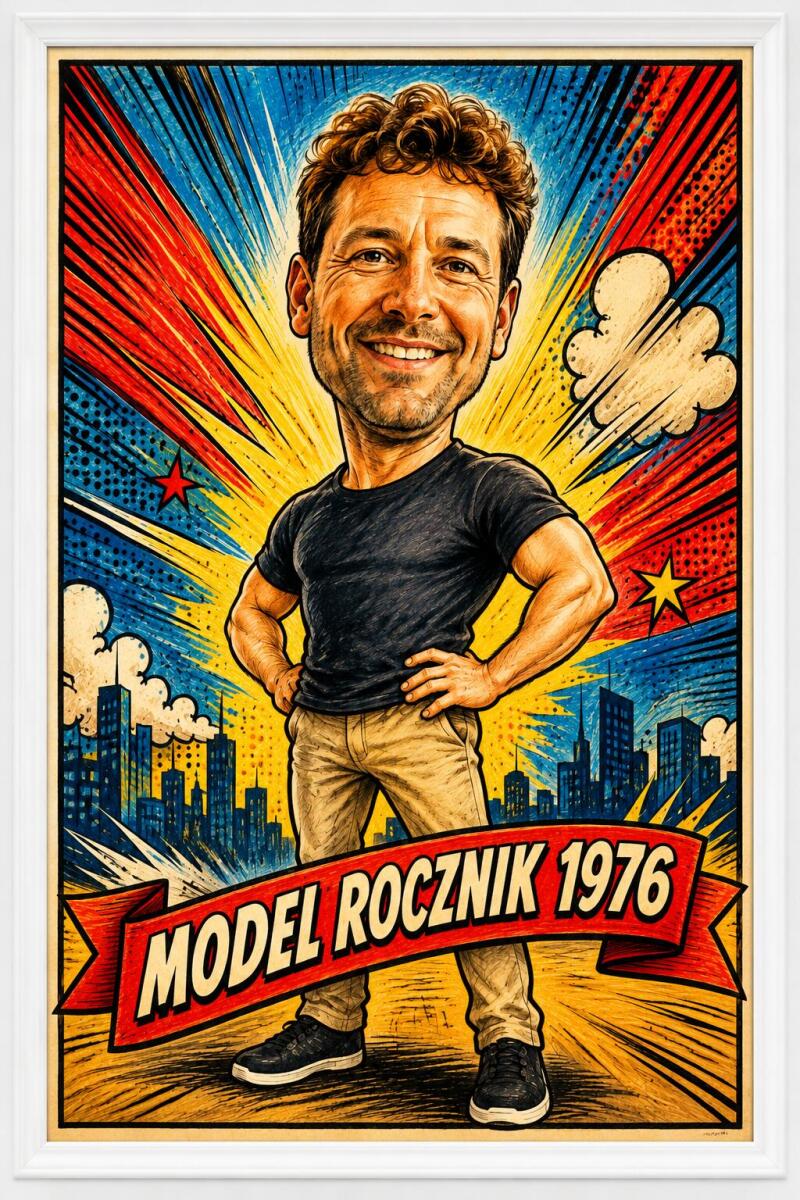 Śmieszny Plakat Urodzinowy ze Zdjęcia — Karykatura Pop-Art | Personalizowany Prezent 83086 - zdjęcie 3