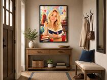 Personalizowany plakat dla nauczyciela języka angielskiego na Dzień Nauczyciela | Portret ze zdjęcia 31471 - miniaturka 6
