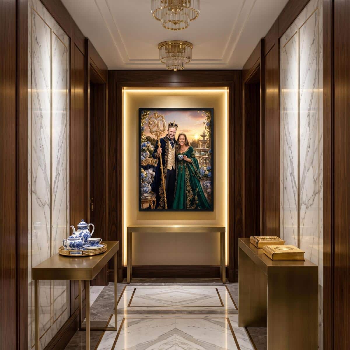 Plakat Królewska 20 Rocznica Ślubu | Portret Para Królewska Porcelanowe Gody 31414 - zdjęcie 4