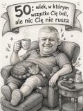 Śmieszny Plakat na 50. Urodziny ze Zdjęcia — Karykatura z Hasłem | Zabawny Prezent na Pięćdziesiątkę 83079 - miniaturka 5