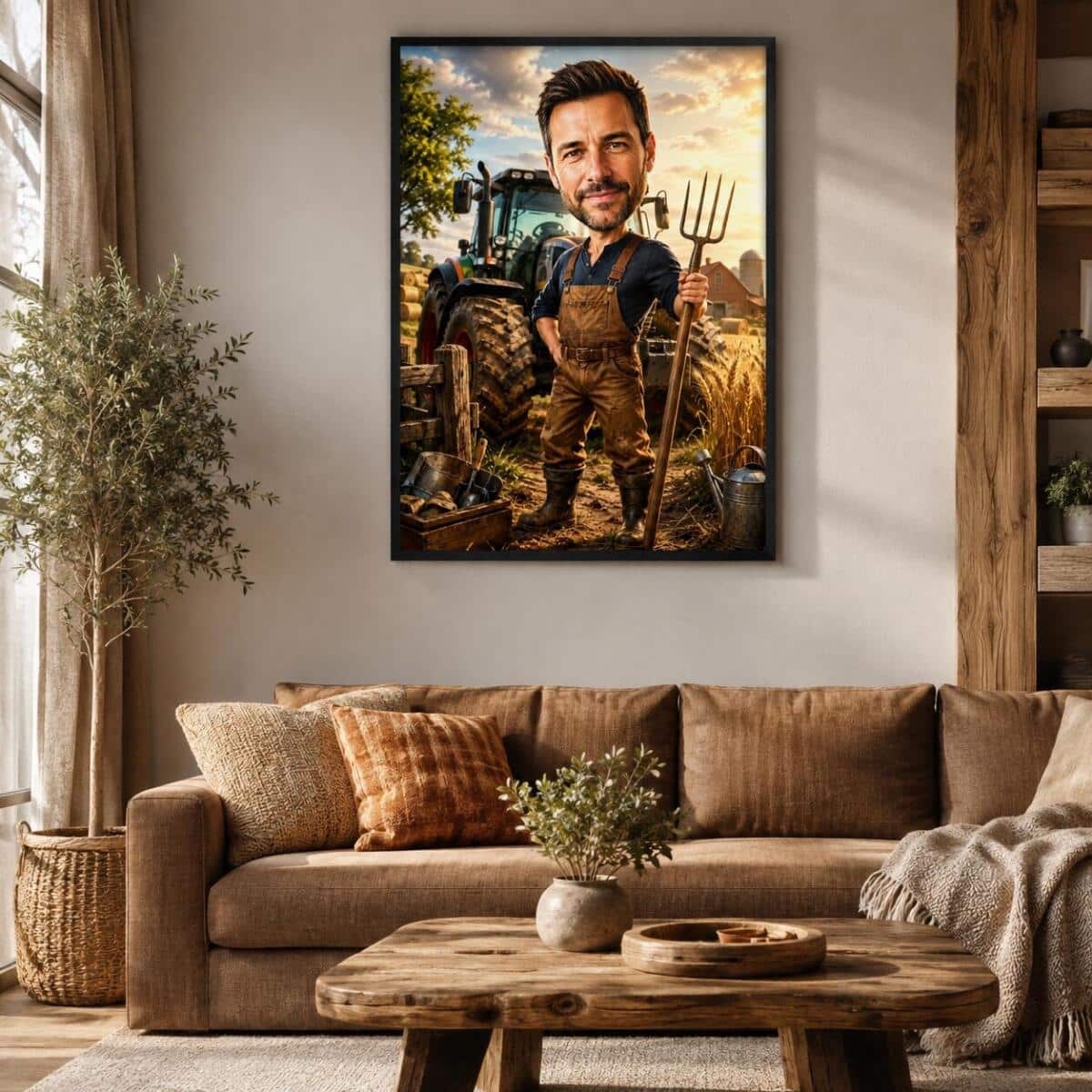Personalizowany Plakat dla Rolnika na Urodziny | Karykatura ze Zdjęcia 31496 - zdjęcie 3