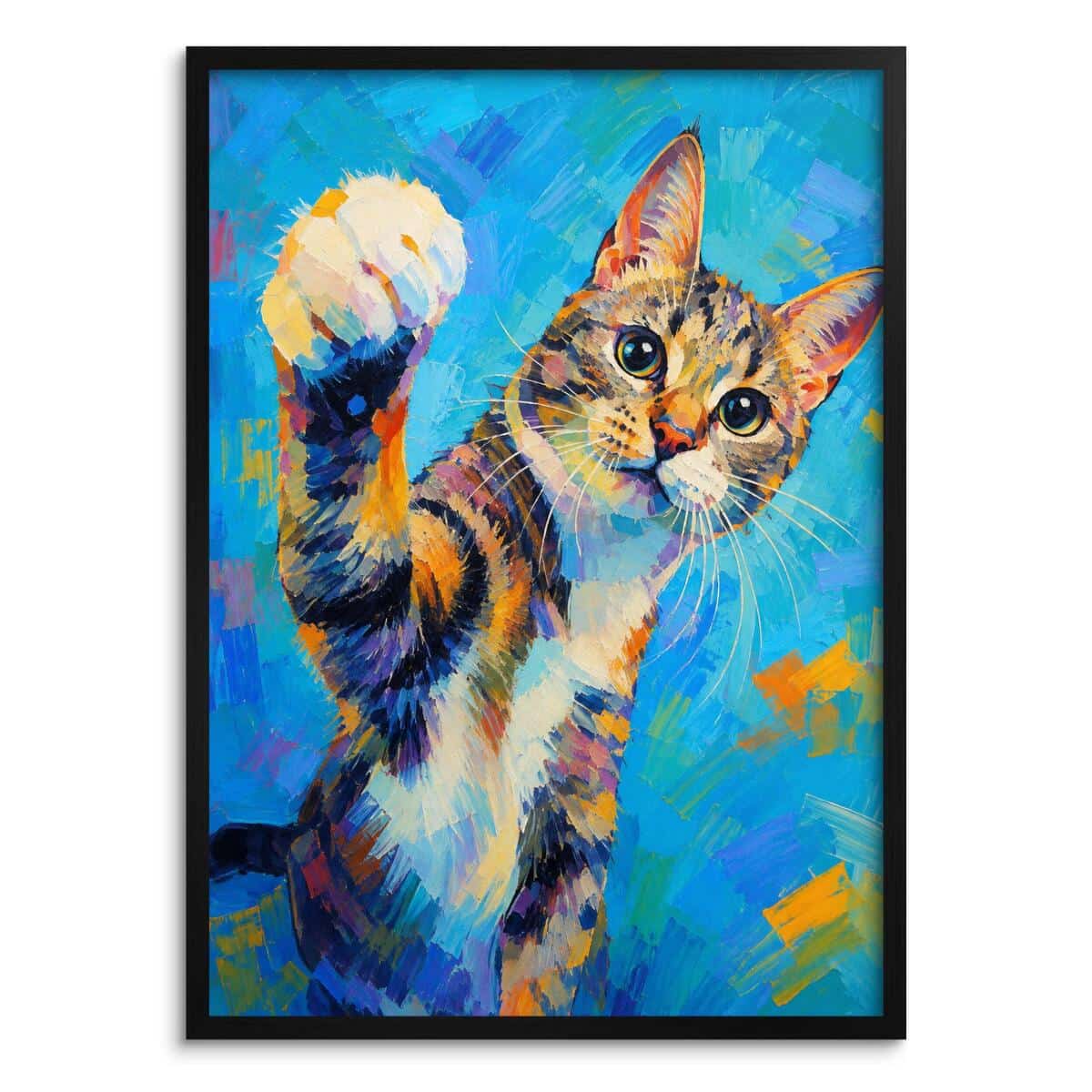 Plakat ze Zdjęcia Kot Malowany Fowizm | Obraz Portret Pupila 31385