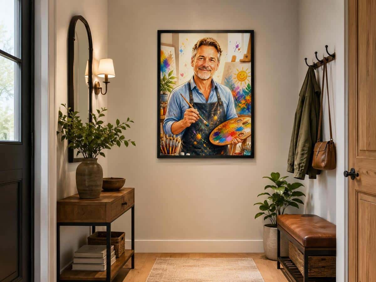 Personalizowany plakat dla nauczyciela plastyki na Dzień Nauczyciela | Portret ze zdjęcia 31478 - zdjęcie 5