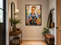 Personalizowany plakat dla nauczyciela plastyki na Dzień Nauczyciela | Portret ze zdjęcia 31478 - miniaturka 5