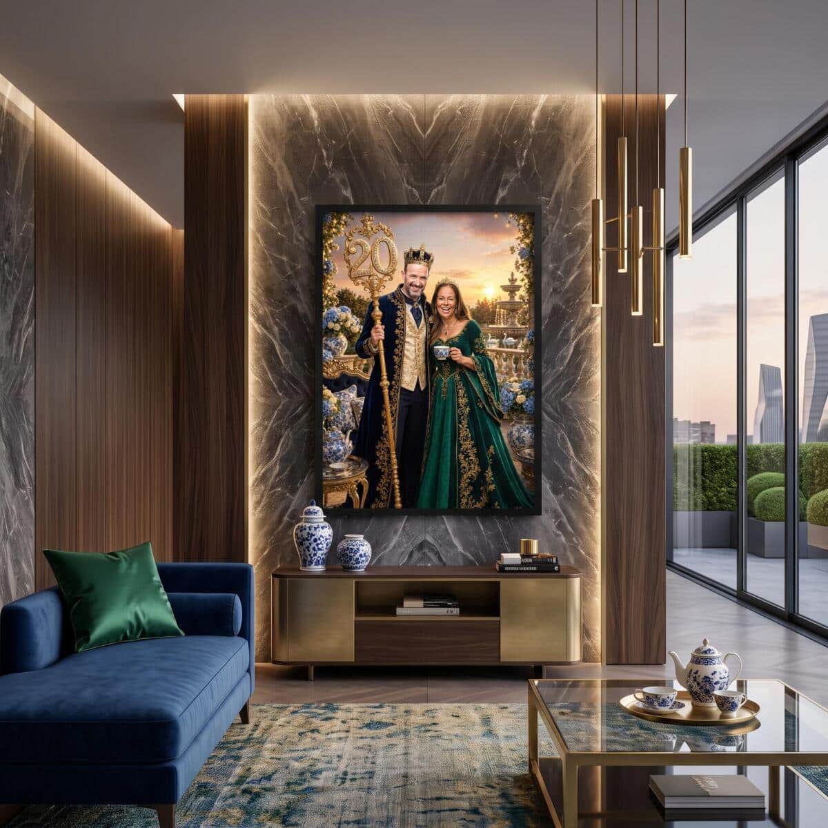 Plakat Królewska 20 Rocznica Ślubu | Portret Para Królewska Porcelanowe Gody 31414 - zdjęcie 3
