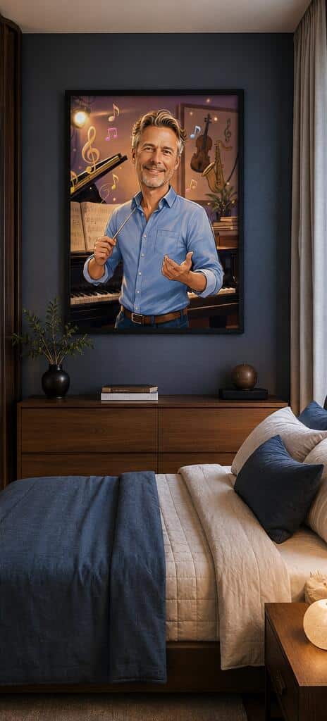 Personalizowany plakat dla nauczyciela muzyki na Dzień Nauczyciela | Portret ze zdjęcia 31477 - zdjęcie 6