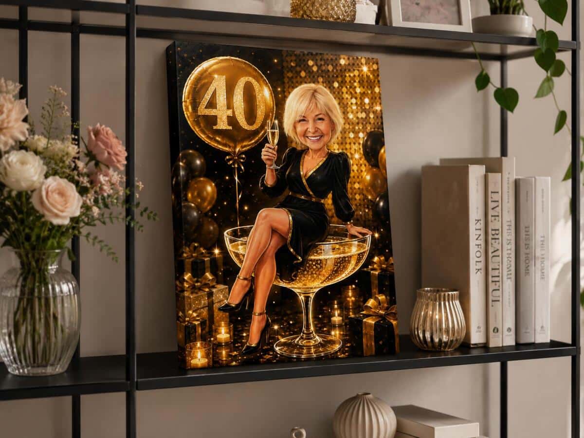 Obraz portret z Twojego zdjęcia – Karykatura glamour na 40 urodziny 83047 - zdjęcie 3