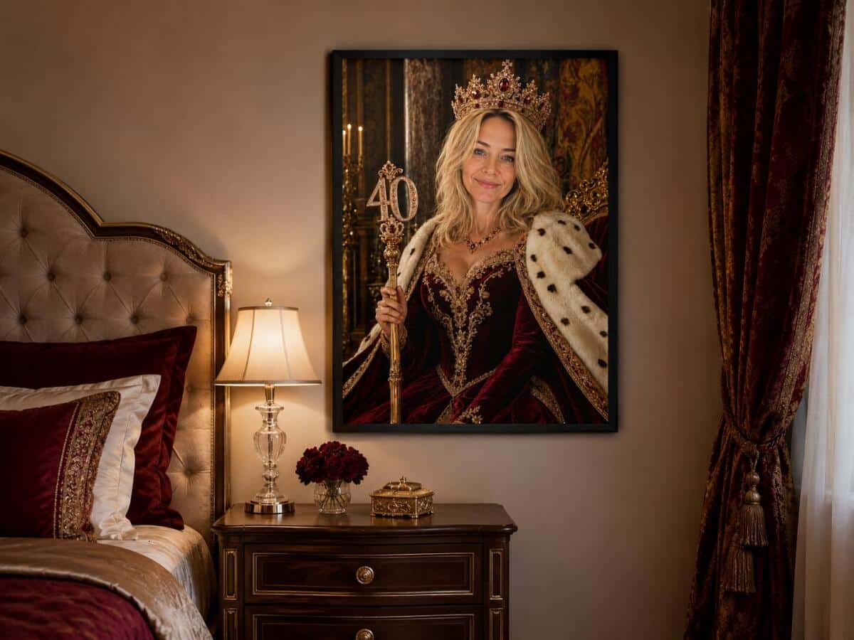 Personalizowany Plakat Królowa na 40 Urodziny | Portret ze Zdjęcia 31446 - zdjęcie 2