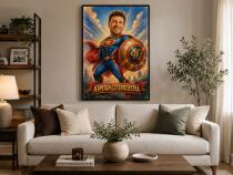 Śmieszny Plakat na 40. Urodziny ze Zdjęcia — Karykatura Superbohatera  | Prezent na Czterdziestkę 83084 - miniaturka 5