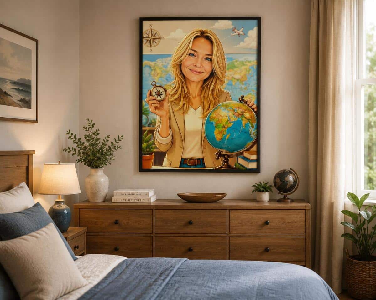 Personalizowany plakat dla nauczyciela geografii na Dzień Nauczyciela | Globus i kompas 31468 - zdjęcie 8