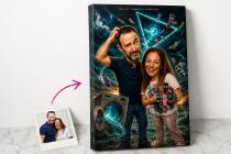 Karykatura z Twojego zdjęcia – Śmieszny portret pary, prezent na rocznicę 83031 - miniaturka 3