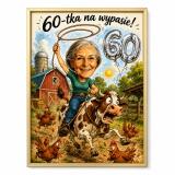 Plakat na 60 urodziny z Twojego zdjęcia – śmieszna karykatura 83001 - miniaturka 2