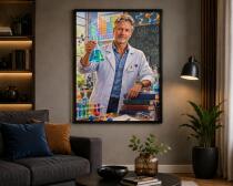 Personalizowany plakat dla nauczyciela chemii na Dzień Nauczyciela | Portret ze zdjęcia 31466 - miniaturka 5