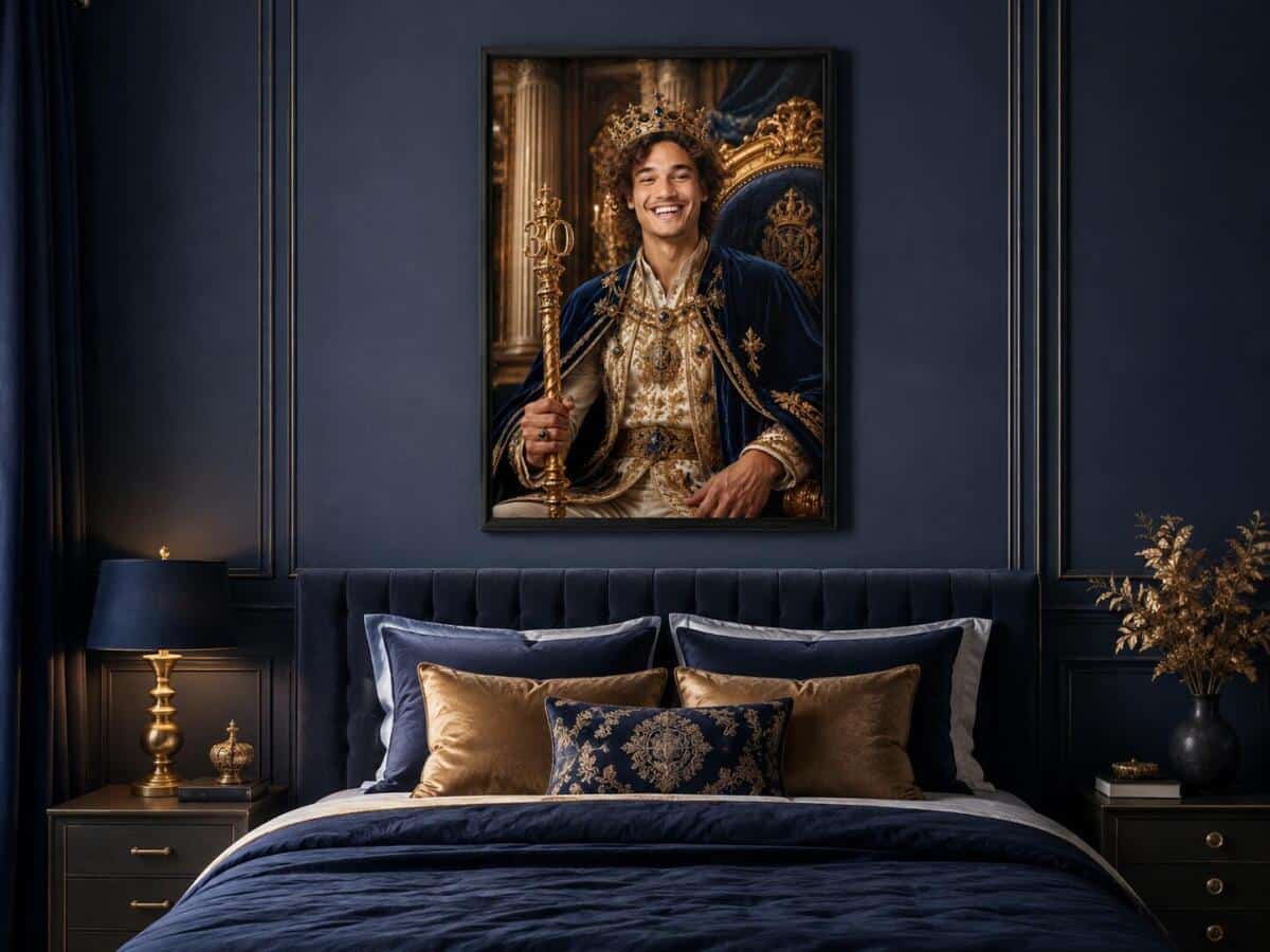 Personalizowany Plakat Król na 30 Urodziny | Portret ze Zdjęcia 31438 - zdjęcie 2