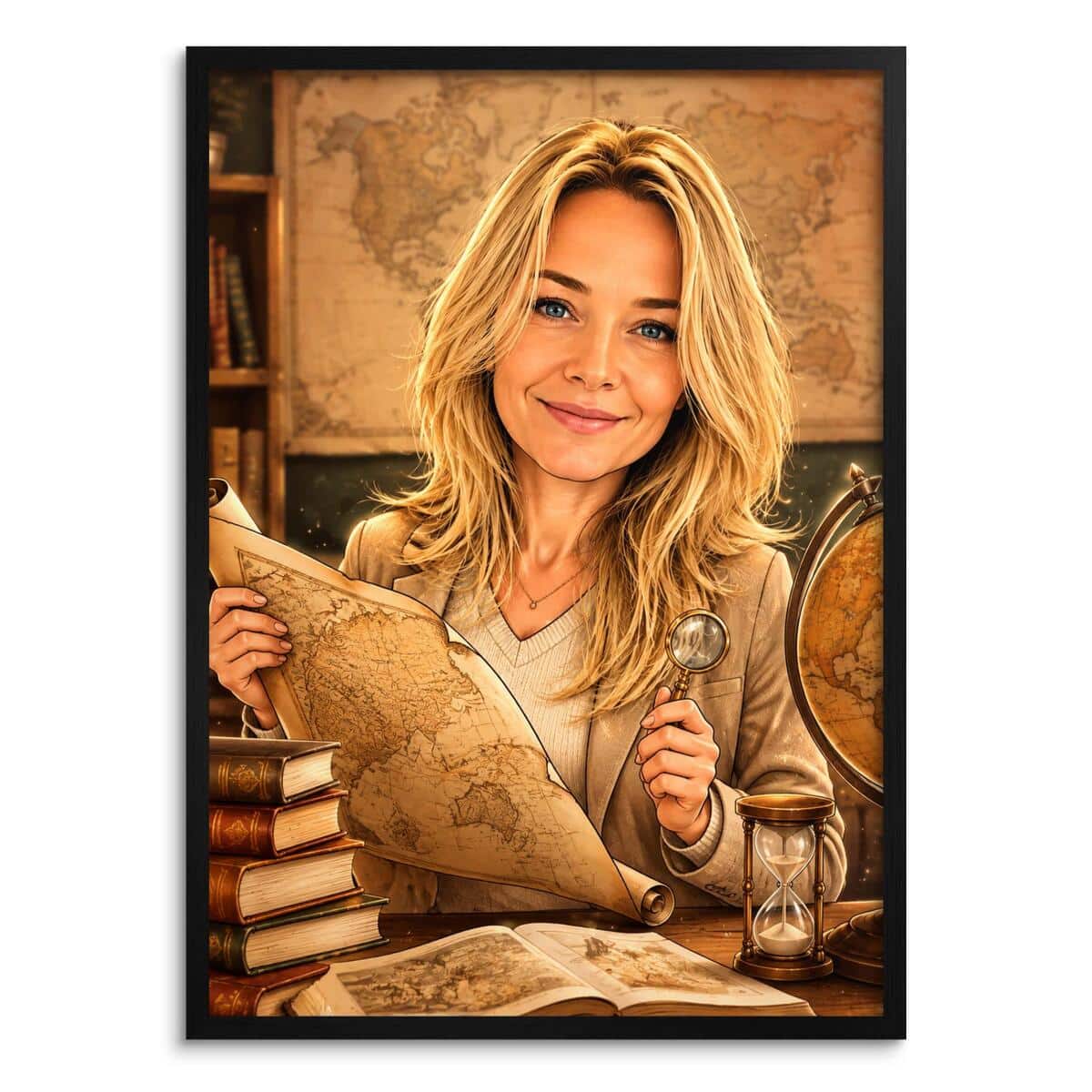 Personalizowany plakat dla nauczyciela historii na Dzień Nauczyciela | Portret ze zdjęcia 31469 - zdjęcie 2