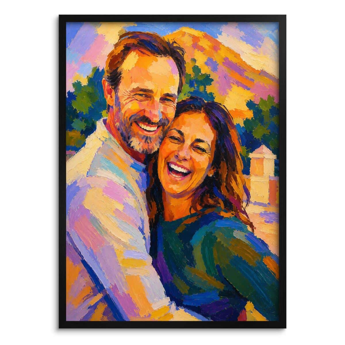 Artystyczny Plakat Personalizowany ze Zdjęcia | Portret Olejny do Salonu 31379