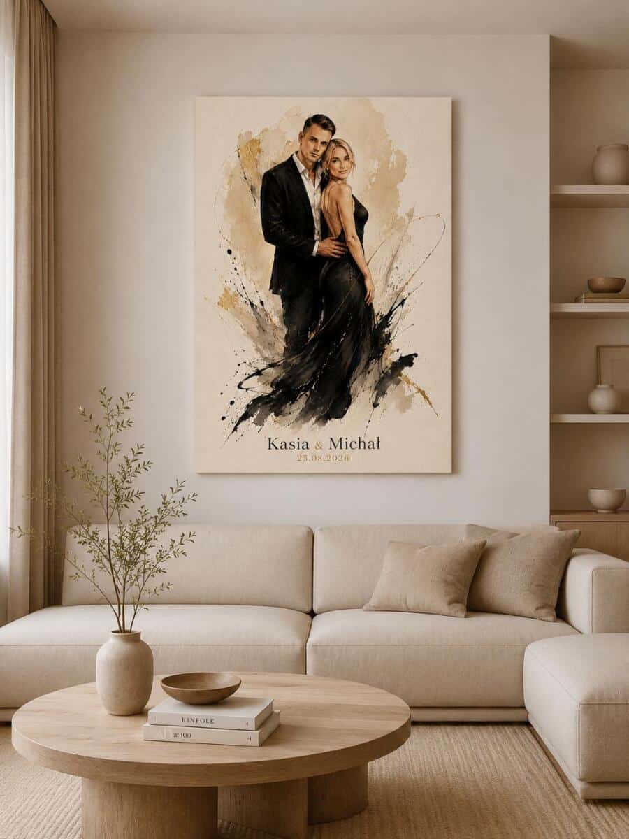 Portret Młodej Pary w stylu Glamour | Prezent Ślubny- Obraz ze zdjęcia 39031 - zdjęcie 2