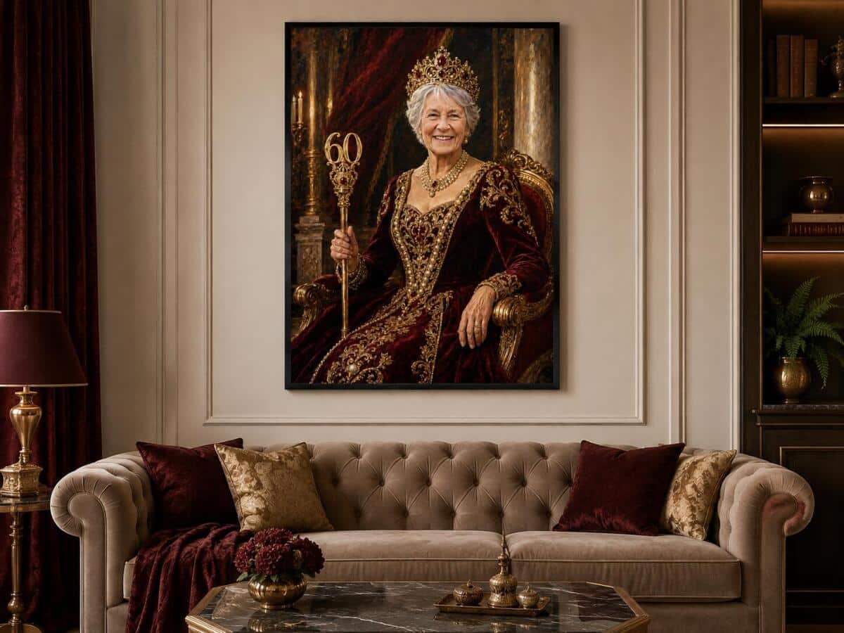 Personalizowany Plakat Królowa na 70 Urodziny | Portret ze Zdjęcia 31449 - zdjęcie 3